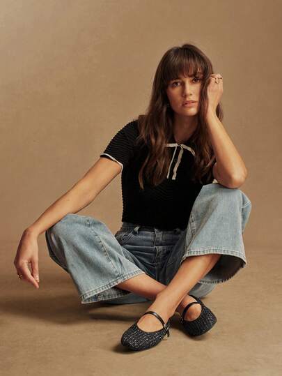 Rosivie Giày bệt nữ thiết kế khóa cài, kiểu dáng thường ngày, đa năng.