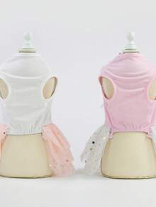 PETSIN Dog Clothing, Cat Clothing, Animal Skirts, Pet Spring/Summer New Collection, Puppy Dress, Princess Versatile Dress, Printed Stripes, Small Animal Clothing, Cool Sunscreen - Multicolor - View 8