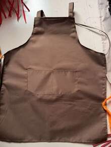Polyester Apron With Wide Brim,Simple Style Black Apron With Pockets - Multicolor - View 17