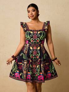 Travachic Đầm đỏ hở lưng gợi cảm dành cho nữ cỡ lớn, thích hợp cho mùa hè. - màu đen - Xem 5