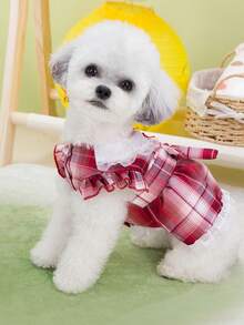 PETSIN Dog Clothing, Cat Clothing, Animal Skirts, Pet Spring/Summer New Collection, Puppy Dress, Princess Versatile Dress, Printed Stripes, Small Animal Clothing, Cool Sunscreen - Multicolor - View 4