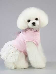 PETSIN Dog Clothing, Cat Clothing, Animal Skirts, Pet Spring/Summer New Collection, Puppy Dress, Princess Versatile Dress, Printed Stripes, Small Animal Clothing, Cool Sunscreen - Multicolor - View 13