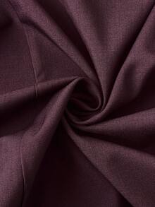 Firerie Plus Women's New Casual And Elegant All-Match Metal Button Linen Brown Thin Suit Jacket/Imitation Linen Suit Jacket/Pleated Tie Top/Business Casual Women/Teacher Wear Women/Retro Clothes Women/Autumn And Winter - Red - View 7