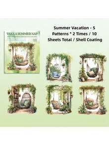 6pcs Secret Scenery PET Sticker Pack | Cross-Border Journal Stickers For Student, DIY Scrapbook Supplies - suit - View 6