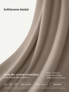 GLOWMODE X Reem Modest SoftSerene Modal Always Glowing 宽松版型，大腿长度，带口袋，侧开衩下摆，连帽长袖，日常休闲装 - 卡其色 - 查看 6