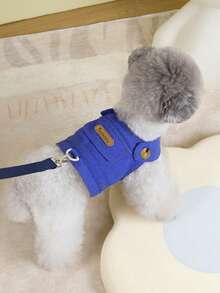 PETSIN Pet Chest And Back Skirt, Cat Traction Strap, Animal Collar Set, Pet Supplies Strap Skirt, Dog Walking Princess Skirt, Pet Chest And Back Skirt+Rope Sweet Princess SBritish Style Chest And Back Set - Multicolor - View 13