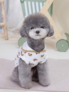 PETSIN Quần áo cho thú cưng, quần áo cho chó, áo vest cho mèo, trang phục thường ngày mới cho thú cưng mùa xuân và mùa hè. - Nhiều màu - Xem 4