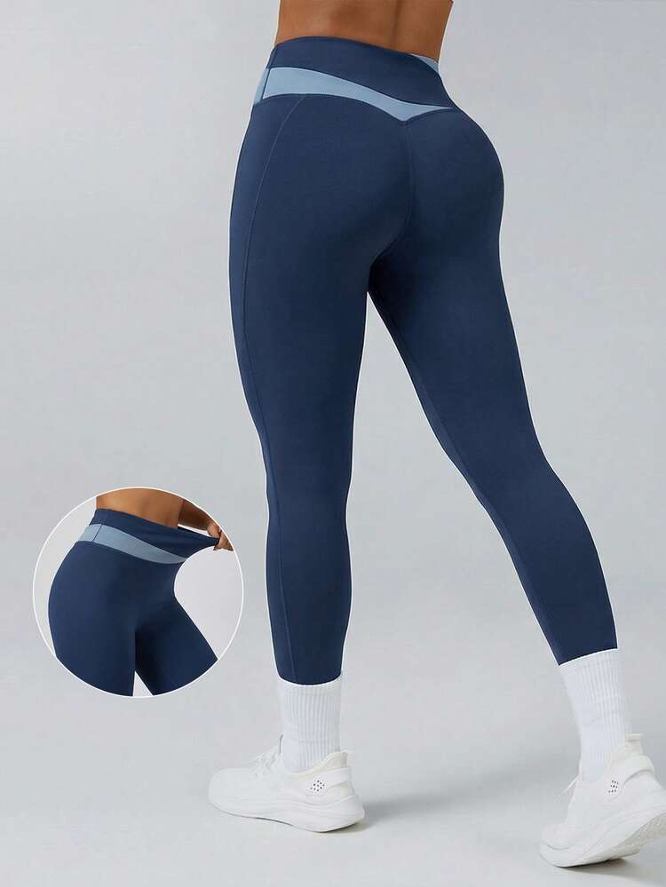 Pantalones de yoga de cintura alta con control de abdomen, leggings de compresión con efecto levantador de glúteos para mujeres