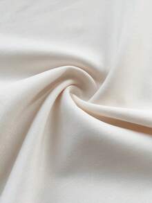 Maweii 大码纯色休闲露背系腰连体裤 - 米色 - 查看 7