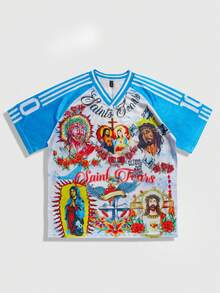 ROMWE MEN Street Life 505-Pink-01403 Áo thun gân hoa bóng mượt họa tiết mắt chim - BT - Nhiều màu - Xem 5