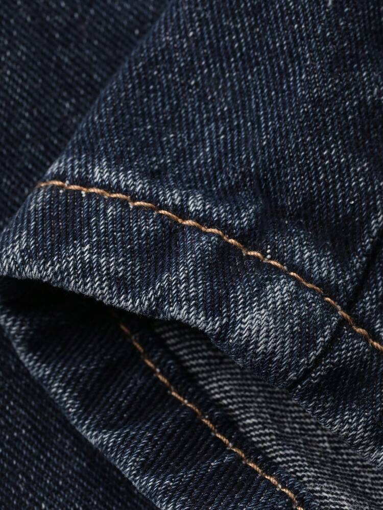 Toddler Girls' Casual Washed Korean Style Cat Whisker Loose Wide-Leg Jeans