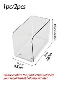 Transparent Acrylic Book Stand, Desktop Book File Storage Divider, Shelf Holder For Student Desk And Office Organizer Back To Home - Clear - View 10