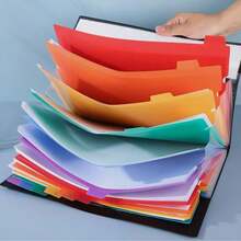 A4 Rainbow Data Organizer, Filmapp Organizer - Filmapp Organizer, Stor kapacitet Koreansk stil Enkel Kontorsmaterial, Tillbaka till skolan, Skolmaterial - Multifärgad - Visa 6