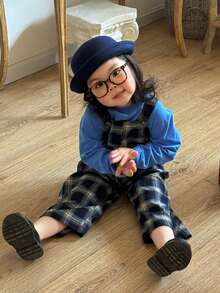 DAZY 女童格子连体裤，韩版休闲背带裤，夏季新款 - 彩色 - 查看 2