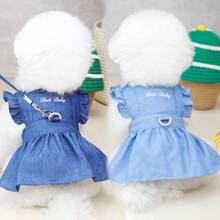 PETSIN Casual Leash Design Blue Princess Dress For Pets, Suitable For Spring And Summer - Multicolor - View 4