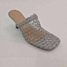 Rosivie Women's Fashionable Hollow-Out High Heel Sandals, Summer - White - View 12