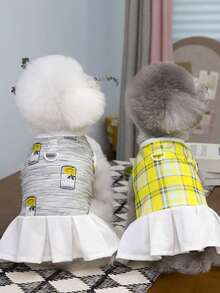 PETSIN Dog Clothing, Cat Clothing, Animal Skirts, Pet Spring/Summer New Collection, Puppy Dress, Princess Versatile Dress, Printed Stripes, Small Animal Clothing, Cool Sunscreen - Multicolor - View 10
