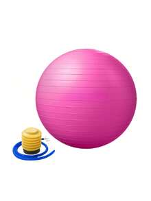 1 Pregnant Women's Ball, Prenatal Yoga, Pilates, Smooth Yoga Ball, Beginner's Thick Explosion-Proof Fitness, Childbirth, Midwifery, Balance Ball+Foot Press, Random Inflatable Tube - Pink - View 4