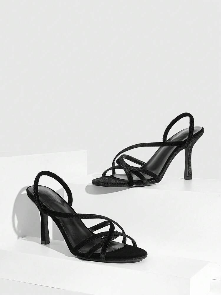 CUCCOO SZL Women's Elegant High Heel Sandals, Versatile For Daily Commute And Formal Occasions Prom Heels