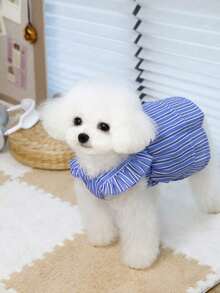 PETSIN Dog Clothing, Cat Clothing, Animal Skirts, Pet Spring/Summer New Collection, Puppy Dress, Princess Versatile Dress, Printed Stripes, Small Animal Clothing, Cool Sunscreen - Multicolor - View 14