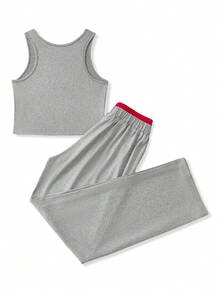 Women Pajama Sets - Light Grey - View 2