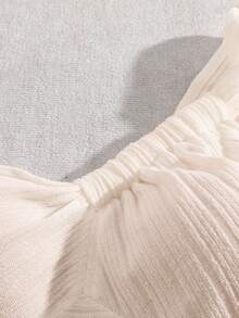GlowEve Top casual de mujer con decoración metálica de un solo hombro, para verano - Blanco - Ver 5
