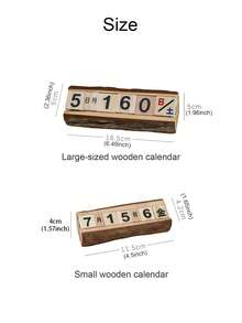 Joivida Wooden Desk Calendar Desktop Decor (2 Sizes) - Adjustable Date/Month/Week Wooden Table Calendar Ornament, Thoughtful Gift For Friends & Family, Rustic Home Office Desk Decor Accent - Wooden calendar ornament - View 3