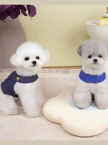 PETSIN Pet Chest And Back Skirt, Cat Traction Strap, Animal Collar Set, Pet Supplies Strap Skirt, Dog Walking Princess Skirt, Pet Chest And Back Skirt+Rope Sweet Princess SBritish Style Chest And Back Set - Multicolor - View 4