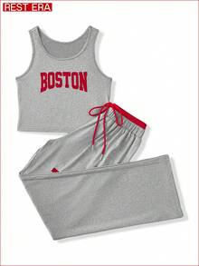 Women Pajama Sets - Light Grey - View 1