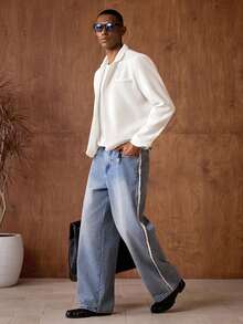 AKNOTIC Business Casual Herr vävd lös passformad kavajjacka, lämplig för sommaren, examenspresent - Vitt - Visa 2