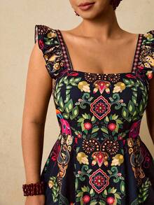 Travachic Đầm đỏ hở lưng gợi cảm dành cho nữ cỡ lớn, thích hợp cho mùa hè. - màu đen - Xem 6