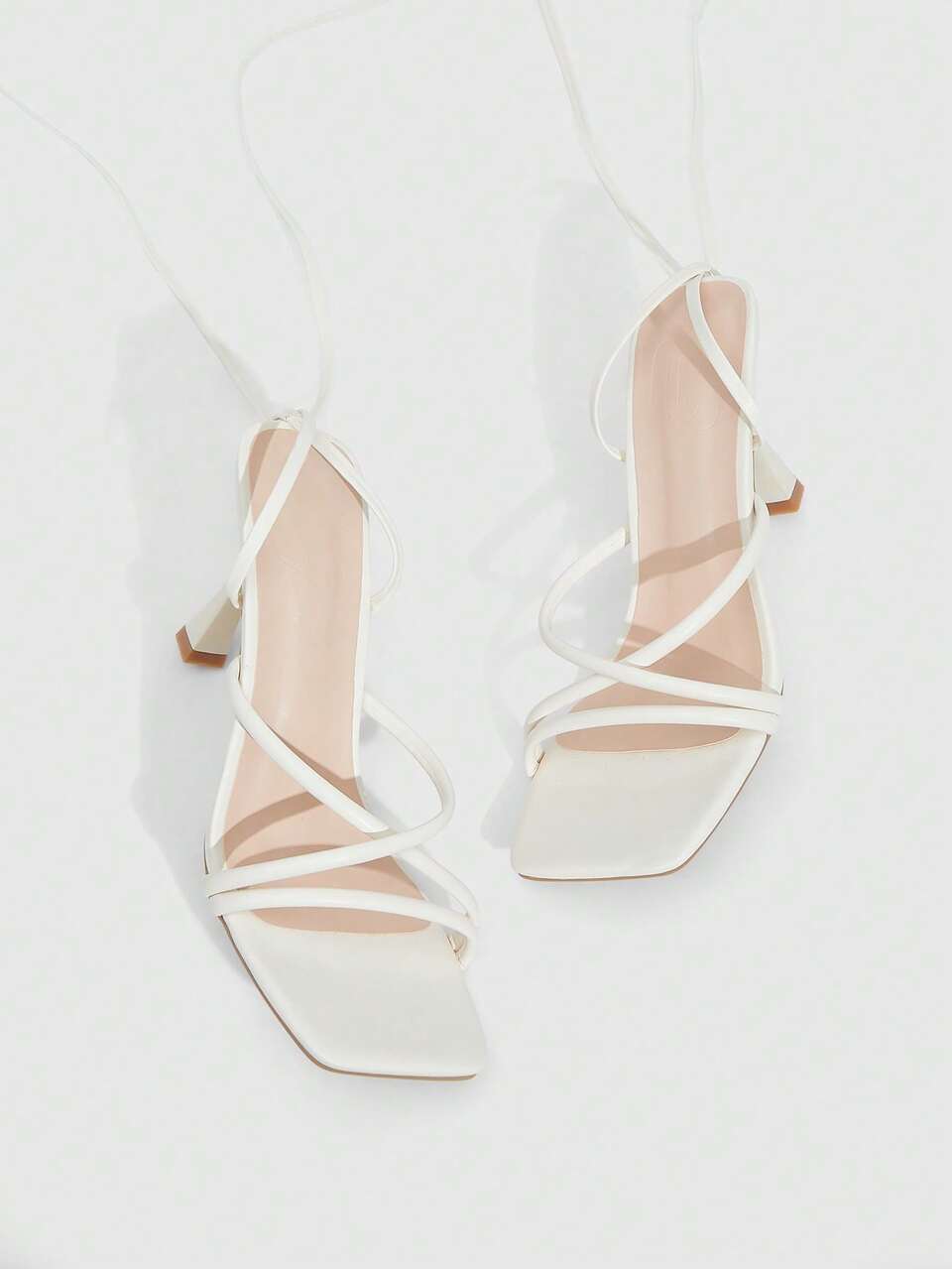 CUCCOO SZL Women Heeled Sandals Fashion Women Stiletto Beige Thin Stripe Sandals Sexy Party Banquet Date Nightclub Wear Women Heeled Sandals Prom Heels Summer