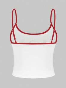 Glimmora Tirante digital, sin mangas y ajustado, estilo talla grande vendido para primavera y verano, con estampado de flor de ciruelo. - Multicolor - Ver 2