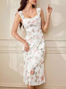 Vintamour 复古优雅女士连衣裙 印花休闲度假美人鱼裙摆连衣裙 夏季女装 夏季连衣裙 舞会礼服 毕业礼服 夏季服装 婚礼宾客礼服 女士度假装 女士婚纱 度假装 女士毕业礼服 优雅复活节连衣裙 女士优雅印花连衣裙 节日装 乡村音乐会装 迎婴派对礼服 邮轮装 女士早午餐装 母亲节礼服 - 白色 - 查看 3