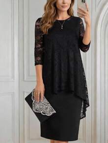 Miaspire Chiếc đầm hè thanh lịch dành cho nữ này có màu đen tuyền cổ điển, toát lên vẻ sang trọng và hoàn toàn phù hợp với phong cách lãng mạn và tinh tế của ngày Valentine. Họa tiết hoa được làm từ chất liệu ren toàn bộ với các chi tiết đục lỗ, thể hiện sự thanh lịch tinh tế và thời trang. Thiết kế kiểu 2 trong 1 nhiều lớp với tay áo dài ngang gối rộng rãi. Lớp ren ngoài tạo cảm giác nhẹ nhàng và thoáng mát, trong khi lớp váy bên trong ôm sát tôn lên vóc dáng. Thích hợp cho mùa xuân và mùa thu, có thể kết hợp với các phụ kiện tươi sáng để làm nổi bật vẻ ngoài trong ngày Valentine, hoặc khoác thêm áo blazer để có vẻ ngoài chuyên nghiệp hơn cho trang phục hàng ngày. Hoàn hảo cho những buổi hẹn hò ngày Valentine và những buổi gặp gỡ thân mật, chiếc đầm này truyền tải sự thanh lịch với nền đen tuyền đồng thời thể hiện gu thời trang tinh tế với các chi tiết ren. Đây là sự lựa chọn đa năng và thiết thực cho mọi mùa. Trang phục mùa hè - màu đen - Xem 4