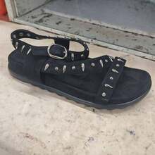 HighSole Women's Casual Buckle Design Flat Sandals For Daily Wear And Vacation Summer - Black - View 17