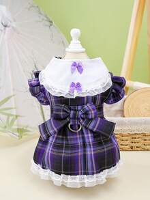 PETSIN Dog Clothing, Cat Clothing, Animal Skirts, Pet Spring/Summer New Collection, Puppy Dress, Princess Versatile Dress, Printed Stripes, Small Animal Clothing, Cool Sunscreen - Multicolor - View 10