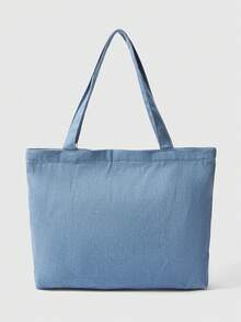 ROMWE Kawaii Bolso de tela vaquera estilo casual Y2K de KVKY, bolso de hombro con cadena y estampado de letras, de gran capacidad, para chicas adolescentes, mujeres, estudiantes universitarias, escuela secundaria, escuela intermedia, uso diario, viajes, salidas, trabajo, negocios, transporte, vacaciones, compras, morral para la semana del libro - Multicolor - Ver 6