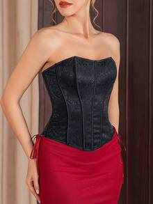 Women's Sexy Versatile Bandeau Bra For Dates And Parties - Black - View 3