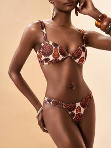 Zivah 女士比基尼套装 - 白色 - 查看 4