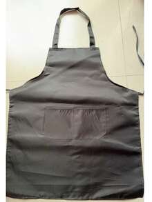Polyester Apron With Wide Brim,Simple Style Black Apron With Pockets - Multicolor - View 19
