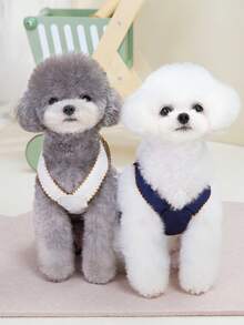 PETSIN 狗狗服装、猫咪服装、动物裙装、宠物春夏新品系列、幼犬连衣裙、公主风百搭连衣裙、条纹印花、小型动物服装、清凉防晒霜 - 彩色 - 查看 9