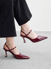 Burgundy patent leather