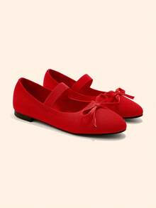 CUCCOO BASICS Women's Fashion Flat Shoes - Red - View 2