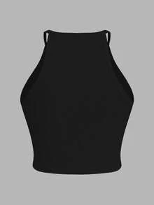 SHEIN Essnce 3pcs Women Plus Size Casual Fitted Camisole Set, Summer - Black and White - View 4
