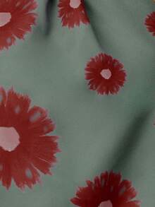 Nöista 花卉图案露背吊带上衣，宽松飘逸的廓形，领口饰有醒目的圆环细节。一款别致的夏季上衣。 - 綠色 - 查看 6