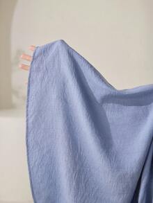 Veilorie Women's Front Button Long Sleeve Casual Elegant Shirt And Pants 2 Pieces Set - Blue - View 9