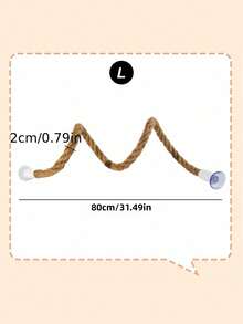 1pc Parrot Sisal Rope Climbing Toy With Suction Cup, Bendable Bird Perch Chew Toy For Cage Decor, Suitable For Parrots All Season - Multicolor - View 15