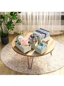 6-Piece Drawer/Desktop Cosmetics Storage Box, Dressing Table Storage Box, Anti Drop Multi Compartment Small Item Storage Box, Exquisite Storage Box, Room Decoration, Home Decoration, Autumn Decoration, Bedroom Decoration - White - View 6