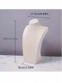 1件装人体模型胸像展示项链架天鹅绒项链颈部模特吊坠展示柜珠宝展示道具返校季 - 米色 - 查看 6